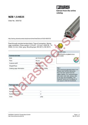 3003732 datasheet  